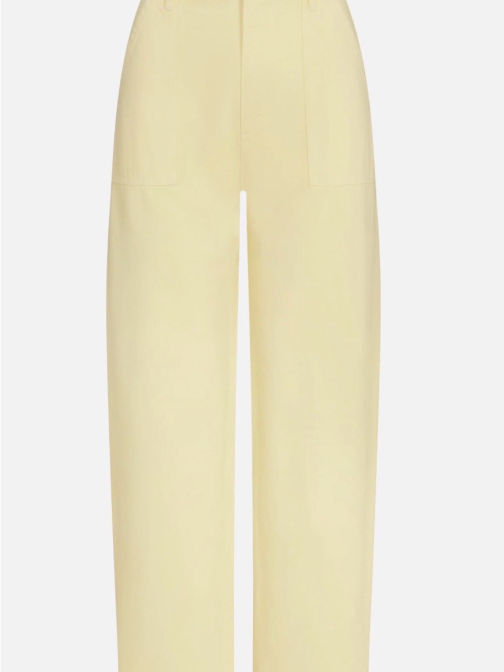 Frame Denim Wide-Leg High-Rise Pants in Soft Yellow